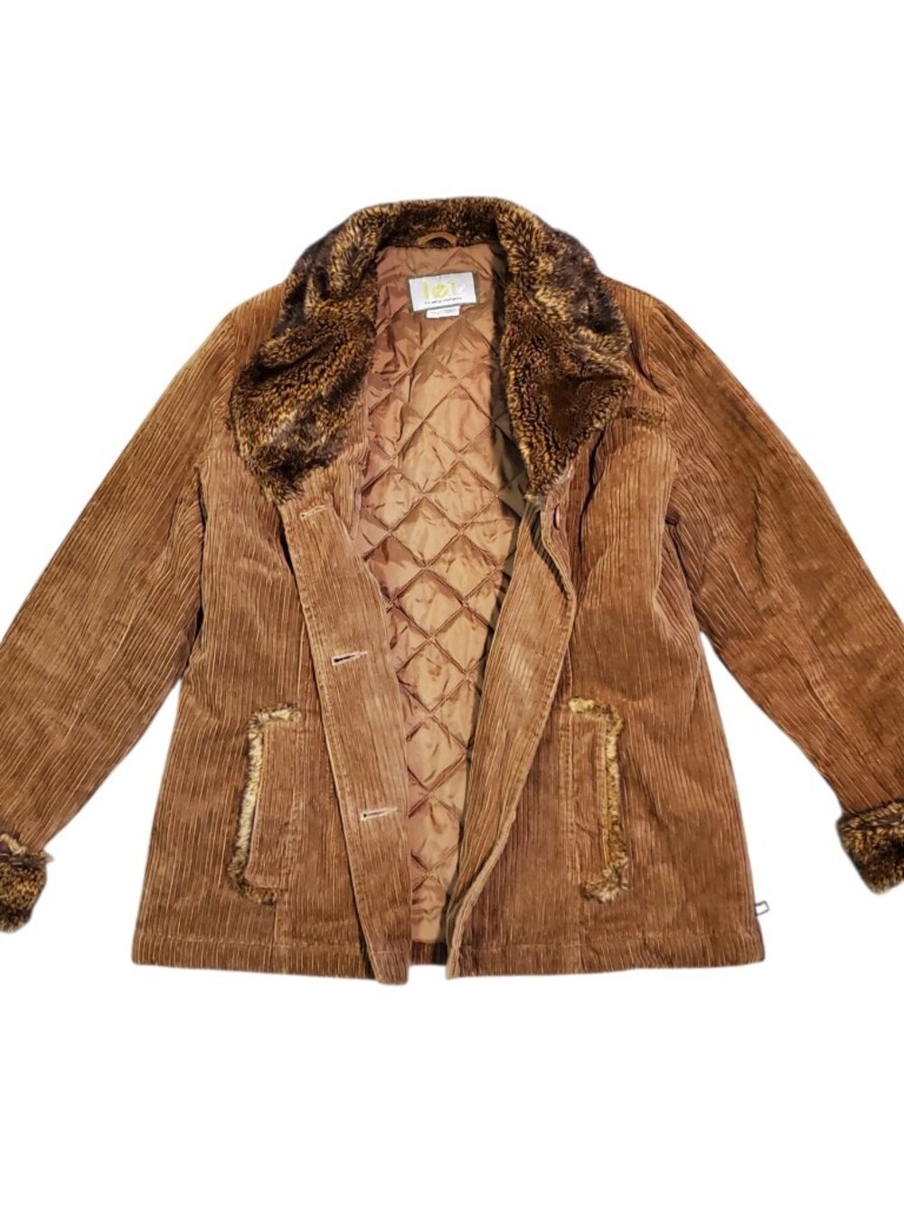 LEI Vintage Y2K Corduroy Raven Faux Fur Disney Jacket - Medium - Picture 4 of 8